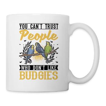 Wellensittich Geschenk Welli Nymphensittich - Tasse - Weiß - Rechts