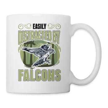 Facilement distrait par les faucons Falkenzüchter Falkner - Mug blanc - blanc - Droite