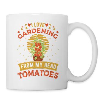 J’adore le jardinage De ma tête Tomates Tomaten - Mug blanc - blanc - Droite