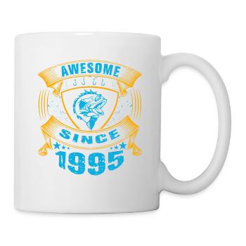 Awesome since 1995. Angel, Angler's Birthday - Mug - white - Right