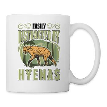 Facilement distrait par les hyènes Erdwolf Hyène - Mug blanc - blanc - Droite