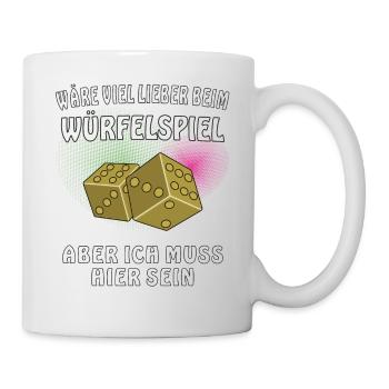 WÜRFELSPIEL - Tasse - Weiß - Rechts