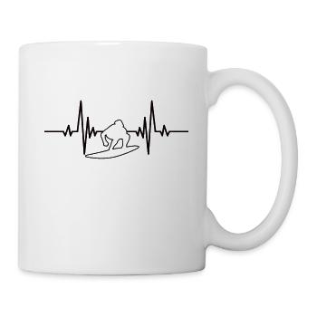 Wellenreiten Surfbrett Surferin Surflehrer surfen - Tasse - Weiß - Rechts