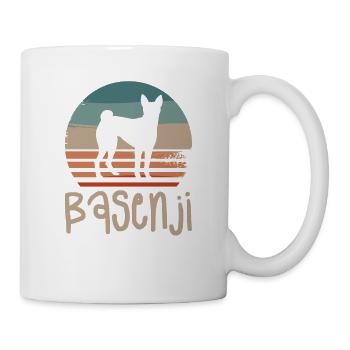 Vintage Retro Basenji Dog Lover - Mug - white - Right
