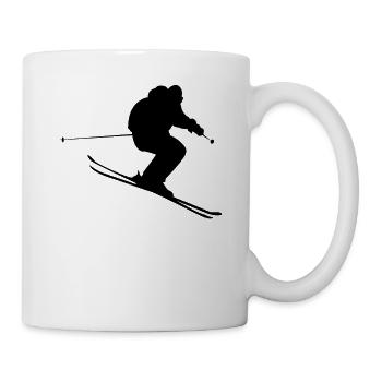 Skifahren Ski - Tasse - Weiß - Rechts