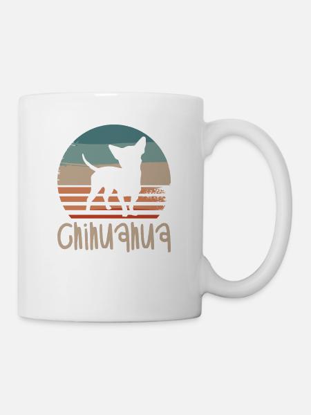 Vintage Retro Chihuahua Chihuahuas Hund Liebhaber - Tasse - Weiß
