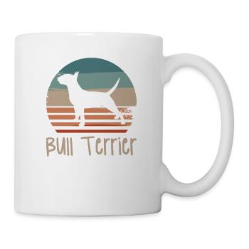 Vintage Retro Bullterrier Hund Liebhaber - Tasse - Weiß - Rechts