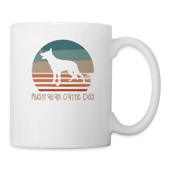 Vintage Retro Australian Cattle Dog Lover - Mug blanc - blanc - Droite