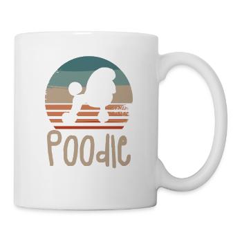 Vintage Retro Poodle Poodles Dog Lover - Mug - white - Right