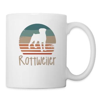 Vintage Retro Rottweiler Rottweiler Hund - Tasse - Weiß - Rechts