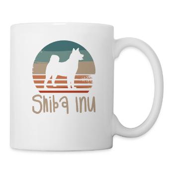 Vintage Retro Shiba Inu Hundeliebhaber - Tasse - Weiß - Rechts