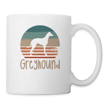 Vintage Retro Greyhound Dog Lover - Mug - white - Right