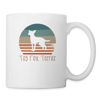Vintage Retro Toy Fox Terrier Dog Lover - Mug blanc - blanc - Droite