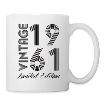 Vintage 1961 Vintage Geburtstag Retro Vintage - Tasse - Weiß - Rechts