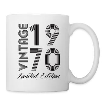 Vintage 1970 Vintage Geburtstag Retro Vintage - Tasse - Weiß - Rechts