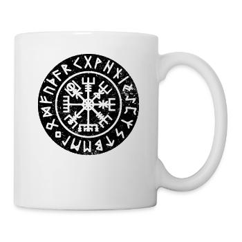 Boussole viking Vegvisir Rune nordique celtique - Mug blanc - blanc - Droite