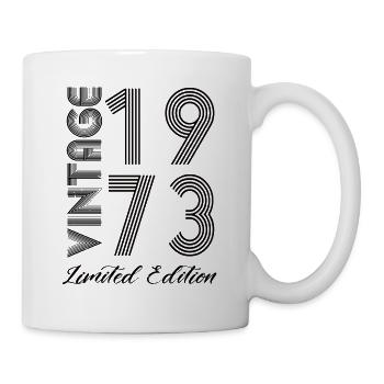 Vintage 1973 Vintage Geburtstag Retro Vintage - Tasse - Weiß - Rechts
