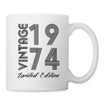 Vintage 1974 Vintage Geburtstag Retro Vintage - Tasse - Weiß - Rechts