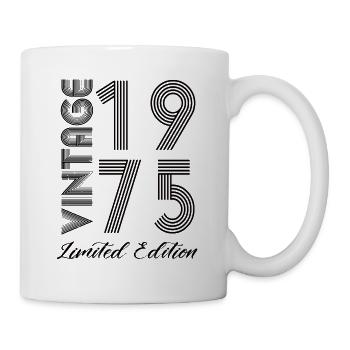 Vintage 1975 Vintage Geburtstag Retro Vintage - Tasse - Weiß - Rechts