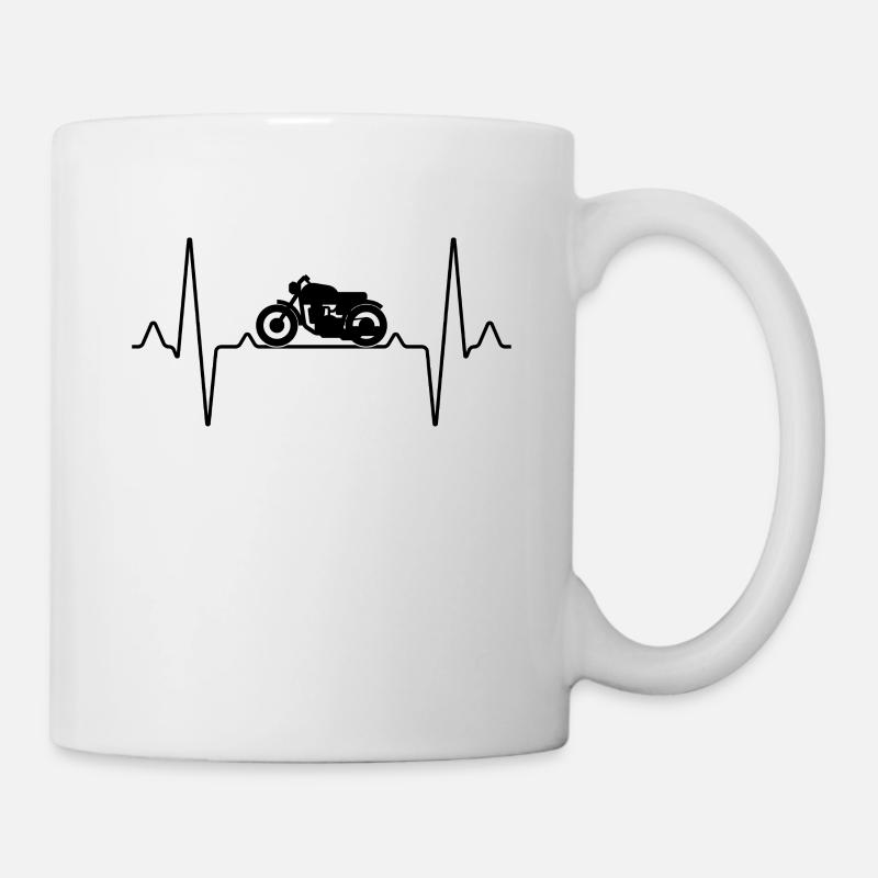 Battement de cœur de moto - Mug blanc - blanc
