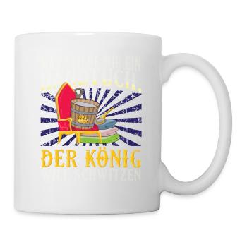 Königliches Schwitzen Sauna Lustig - Tasse - Weiß - Rechts