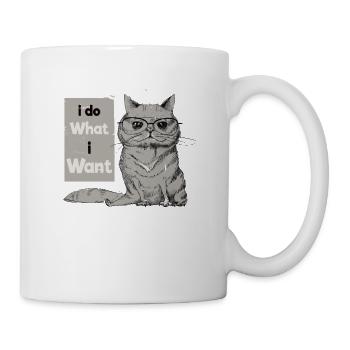 Life is better with cats. I do what - Mug - white - Right
