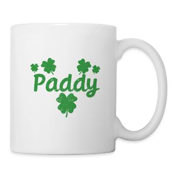 Lustige Kleeblätter Stempel St. Patrick's Day - Tasse - Weiß - Rechts