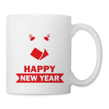 Réveillon du Nouvel An, Paix, Amour, Bonne Année - Mug blanc - blanc - Droite