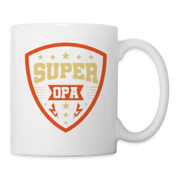 Grandpa, best grandfather Super Opi, niece grandson - Mug - white - Right