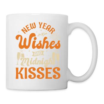 Réveillon du Nouvel An, Paix, Amour, Bonne Année - Mug blanc - blanc - Droite