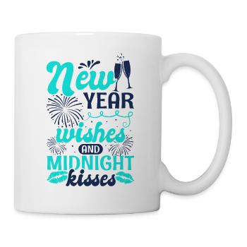 Réveillon du Nouvel An, Paix, Amour, Bonne Année - Mug blanc - blanc - Droite