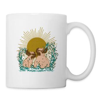 Bartträger Männer schwimmen Bartträger Männer schw - Tasse - Weiß - Rechts