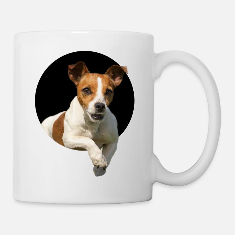Jack Russel aus dem Loch - Tasse - Weiß