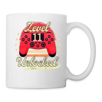 Niveau 11 Joueur vidéo adolescent débloqué 11. - Mug blanc - blanc - Droite