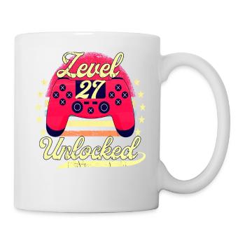 Level 27 Unlocked Men's Gamer Birthday Level - Mug - white - Right