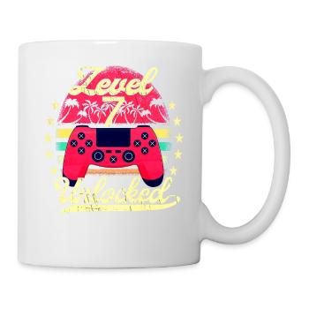 Level 7 Unlocked Gaming Jungen Mädchen Gamer 7. - Tasse - Weiß - Rechts
