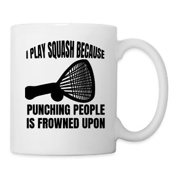 Squash Racquetball Squashspiel Racquetball-Spieler - Tasse - Weiß - Rechts