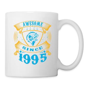 Awesome since 1995. Angel, Angler's Birthday - Mug - white - Right