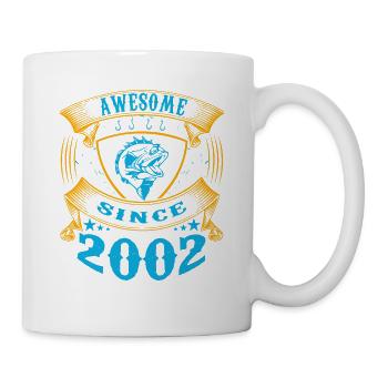 Awesome since 2002. Angel, Angler's birthday - Mug - white - Right