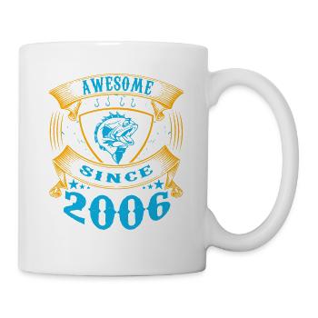 Génial depuis 2006. Angel, l’anniversaire du pêcheur - Mug blanc - blanc - Droite