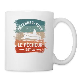 Détendez-Vous Le Pêcheur Est Là Pêche - Mug blanc - blanc - Droite