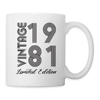 Vintage 1981 Vintage Birthday Retro Vintage - Mug - white - Right
