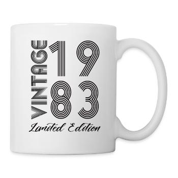 Vintage 1983 Vintage Geburtstag Retro Vintage - Tasse - Weiß - Rechts