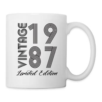 Vintage 1987 Vintage Geburtstag Retro Vintage - Tasse - Weiß - Rechts