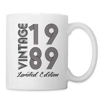 Vintage 1989 Vintage Geburtstag Retro Vintage - Tasse - Weiß - Rechts