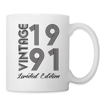 Vintage 1991 Vintage Geburtstag Retro Vintage - Tasse - Weiß - Rechts