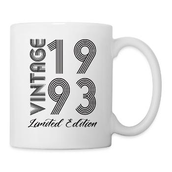 Vintage 1993 Vintage Geburtstag Retro Vintage - Tasse - Weiß - Rechts