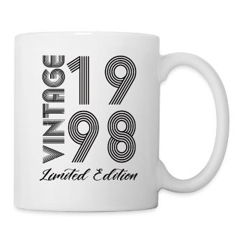 Vintage 1998 Vintage Geburtstag Retro Vintage - Tasse - Weiß - Rechts