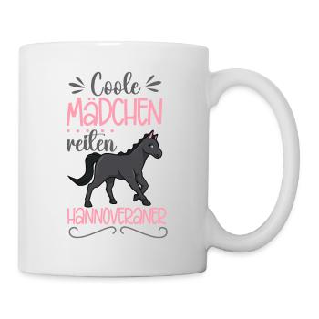 Coole Mädchen reiten Hannoveraner - Tasse - Weiß - Rechts