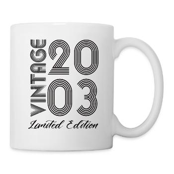 Vintage 2003 Vintage Geburtstag Retro Vintage - Tasse - Weiß - Rechts
